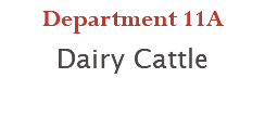 Department 11A Dairy Cattle